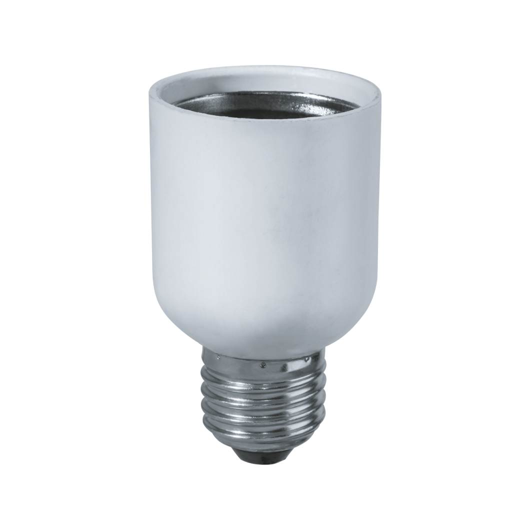 Патрон-переходник е40/е27 короткий asd. Патрон е40 переходник. Переходник цокольный е-40/е-27. Patron perexodnik era e27-e14 beliy 1pcs 4882. Патрон-переходник цокольный удлинитель e27.