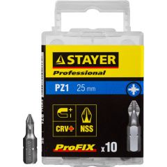 Набор бит STAYER ProFix PZ1 25 мм 10 шт. 26221-1-25-10 • Купить по низкой цене в интернет-магазине СМЭК