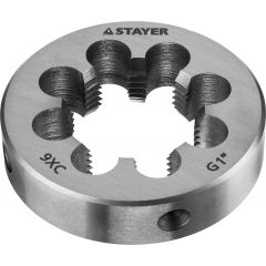 STAYER G 1`` плашка круглая ручная, сталь 9ХС, 28029-1 • Купить по низкой цене в интернет-магазине СМЭК