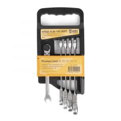 Набор НТКШ-5 (8-14) гаечных трещоточных ключей с шарниром (КВТ) • Купить по низкой цене в интернет-магазине СМЭК