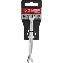 Рожковый гаечный ключ  ЗУБР 6х7 мм 27010-06-07 • Купить по низкой цене в интернет-магазине СМЭК