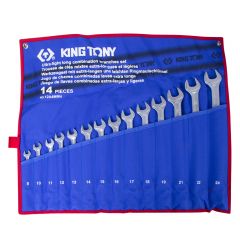 KING TONY Набор комбинированных удлиненных ключей, 8-24 мм, чехол из теторона, 14 предметов • Купить по низкой цене в интернет-магазине СМЭК