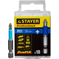 Набор бит STAYER ProFix PZ1 50 мм 10 шт. 26223-1-50-10 • Купить по низкой цене в интернет-магазине СМЭК