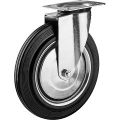 Поворотное колесо резина/металл игольчатый подшипник ЗУБР Профессионал d=250 мм г/п 210 кг 30936-250 • Купить по низкой цене в интернет-магазине СМЭК