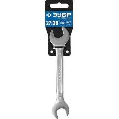 Рожковый гаечный ключ ЗУБР Профессионал 27х30 мм 27010-27-30 • Купить по низкой цене в интернет-магазине СМЭК