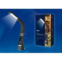 Купить Светильник светодиодный TLD-542 Black-LED-300Lm-5000K-Dimmer c часами, календарем, термометром, 5W.  в интернет-магазине СМЭК