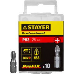 Набор бит STAYER PH3 25 мм 10 шт. 26201-3-25-10 • Купить по низкой цене в интернет-магазине СМЭК