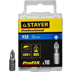 Набор бит STAYER ProFix PZ2 25 мм 10 шт. 26221-2-25-10 • Купить по низкой цене в интернет-магазине СМЭК