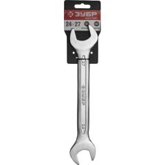 Рожковый гаечный ключ ЗУБР 24x27 мм 27010-24-27 • Купить по низкой цене в интернет-магазине СМЭК