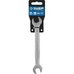 Рожковый гаечный ключ ЗУБР Профессионал 17х19 мм 27010-17-19 • Купить по низкой цене в интернет-магазине СМЭК