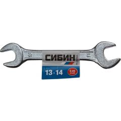 Рожковый гаечный ключ СИБИН 13 x 14 мм 27014-13-14 • Купить по низкой цене в интернет-магазине СМЭК
