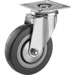 Поворотное колесо ЗУБР резина/полипропилен d=100 мм г/п 65 кг 30956-100-S • Купить по низкой цене в интернет-магазине СМЭК