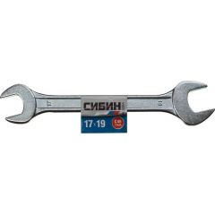 Рожковый гаечный ключ СИБИН 17 x 19 мм  27014-17-19 • Купить по низкой цене в интернет-магазине СМЭК
