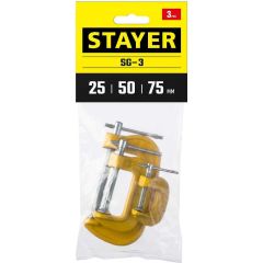 Набор чугунных струбцин G STAYER SG-3 25-50-75 мм 3 шт. 3212-H3 • Купить по низкой цене в интернет-магазине СМЭК
