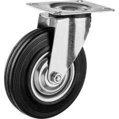 Поворотное колесо резина/металл игольчатый подшипник ЗУБР Профессионал d=125 мм г/п 100 кг 30936-125 • Купить по низкой цене в интернет-магазине СМЭК