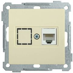 Розетка компьютерная СП Bolero РК10-1-Б RJ45 кат.5E механизм крем. IEK EKB15-01-K33 • Купить по низкой цене в интернет-магазине СМЭК