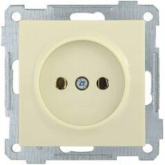 Розетка 1-м СП Bolero РС10-1-0-Б 10А IP20 без заземл. механизм крем. IEK ERB10-K33-10 • Купить по низкой цене в интернет-магазине СМЭК
