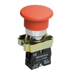 Кнопка LAY5-BC41 "Грибок" 1з без подсветки красн. IEK BBG70-BC-K04 • Купить по низкой цене в интернет-магазине СМЭК