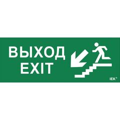 Этикетка самоклеящаяся "Выход/лестница вниз/фигура" ДПА IP20/54 IEK LPC10-1-24-09-VLVNF • Купить по низкой цене в интернет-магазине СМЭК