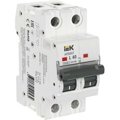 Выключатель автоматический модульный 2п L 40А M10N ARMAT IEK AR-M10N-2-L040 • Купить по низкой цене в интернет-магазине СМЭК