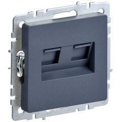 Розетка компьютерная 2-м СП BRITE RJ45 кат.5E РК10-2-БрМ маренго IEK BR-K20-1-K35 • Купить по низкой цене в интернет-магазине СМЭК