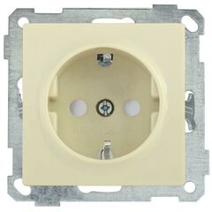 Розетка 1-м СП Bolero РС14-1-0-Б 16А IP20 с заземл. защ. шторки механизм крем. IEK ERB14-K33-16 • Купить по низкой цене в интернет-магазине СМЭК
