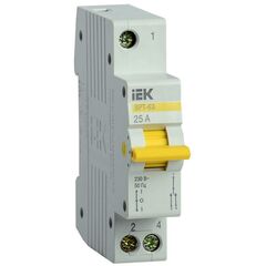 Выключатель-разъединитель трехпозиционный 1п ВРТ-63 25А IEK MPR10-1-025 • Купить по низкой цене в интернет-магазине СМЭК