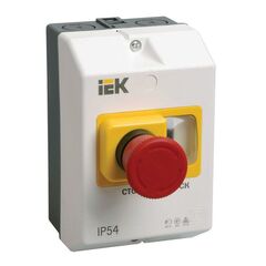 Оболочка защитная с кноп. "СТОП" IP54 IEK DMS11D-PC55 • Купить по низкой цене в интернет-магазине СМЭК
