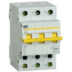 Выключатель-разъединитель трехпозиционный 3п ВРТ-63 50А IEK MPR10-3-050 • Купить по низкой цене в интернет-магазине СМЭК