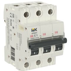 Выключатель автоматический модульный 3п C 1А M10N ARMAT IEK AR-M10N-3-C001 • Купить по низкой цене в интернет-магазине СМЭК