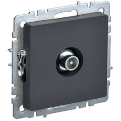 Розетка телевизионная проходная TV СП Brite РТВ10-0-БрГ графит IEK BR-A10-P-K53 • Купить по низкой цене в интернет-магазине СМЭК