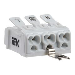 Клемма пружинная соединительная КСПз3-L+N+PE IEK UKZ-B06-3P-F0-E1-10 • Купить по низкой цене в интернет-магазине СМЭК