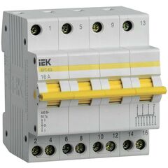Выключатель-разъединитель трехпозиционный 4п ВРТ-63 16А IEK MPR10-4-016 • Купить по низкой цене в интернет-магазине СМЭК