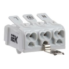 Клемма пружинная соединительная КСПнз3-L+N+PE IEK UKZ-B06-3P-F1-E1-10 • Купить по низкой цене в интернет-магазине СМЭК