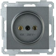 Розетка 1-м СП Bolero РС10-1-0-Б 10А IP20 без заземл. механизм антрацит IEK ERB10-K95-10 • Купить по низкой цене в интернет-магазине СМЭК