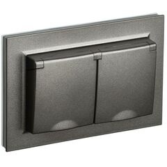 Розетка 2-м СП BRITE 16А в сборе IP44 с крышкой бронза IEK BR-R26-16-44-K45-F • Купить по низкой цене в интернет-магазине СМЭК