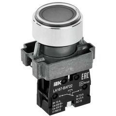 Кнопка LA167-BAF22 d22мм 1р черн. IEK BBT20-BAF22-2-22-67-K02 • Купить по низкой цене в интернет-магазине СМЭК