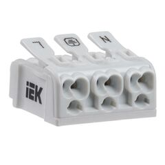 Клемма пружинная соединительная КСП3-L+N+PE IEK UKZ-B06-3P-F0-E0-10 • Купить по низкой цене в интернет-магазине СМЭК