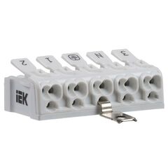 Клемма пружинная соединительная КСПз5-3L+N+PE IEK UKZ-B06-5P-F0-E1-10 • Купить по низкой цене в интернет-магазине СМЭК