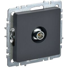 Розетка телевизионная оконечная TV СП Brite РТВ11-0-БрГ графит IEK BR-A10-O-K53 • Купить по низкой цене в интернет-магазине СМЭК
