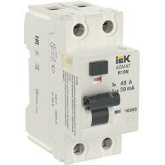 Выключатель дифференциального тока (УЗО) 2п 40А 30мА тип AC ВДТ R10N ARMAT IEK AR-R10N-2-040C030 • Купить по низкой цене в интернет-магазине СМЭК