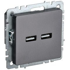 Розетка BRITE USB A+A 3.1А РЮ10-1-БрС сталь IEK BR-U21-D31-K46 • Купить по низкой цене в интернет-магазине СМЭК