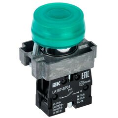 Кнопка управления LA167-BP31 d22мм 1з зел. IEK BBT20-BP31-1-22-67-K06 • Купить по низкой цене в интернет-магазине СМЭК