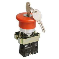 Кнопка LAY5-BS142 "Грибок" d22мм 1р 240В с ключом красн. IEK BBG50-LAY5-K04 • Купить по низкой цене в интернет-магазине СМЭК