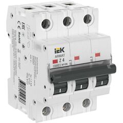 Выключатель автоматический модульный 3п Z 4А M10N ARMAT IEK AR-M10N-3-Z004 • Купить по низкой цене в интернет-магазине СМЭК