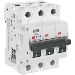 Выключатель автоматический модульный 3п K 40А M10N ARMAT IEK AR-M10N-3-K040 • Купить по низкой цене в интернет-магазине СМЭК