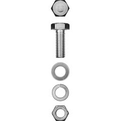 Болт ЗУБР DIN933 M6 x 16 мм с гайкой и шайбами 12 шт. 303436-06-016 • Купить по низкой цене в интернет-магазине СМЭК