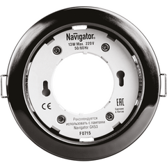 Светильник точечный NGX-R1-005-GX53 IP20 черн. хром. NAVIGATOR 71281 • Купить по низкой цене в интернет-магазине СМЭК