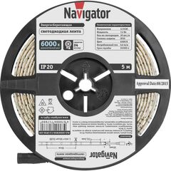 Лента светодиодная NLS-5050CW30-7.2-IP20-12V-Pro R5 (уп.5м) Navigator 80313 • Купить по низкой цене в интернет-магазине СМЭК