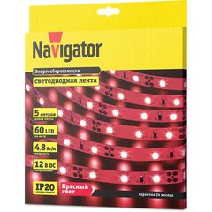 Лента светодиодная NLS-3528R60-4.8-IP20-12V R5 (уп.5м) Navigator 80297 • Купить по низкой цене в интернет-магазине СМЭК